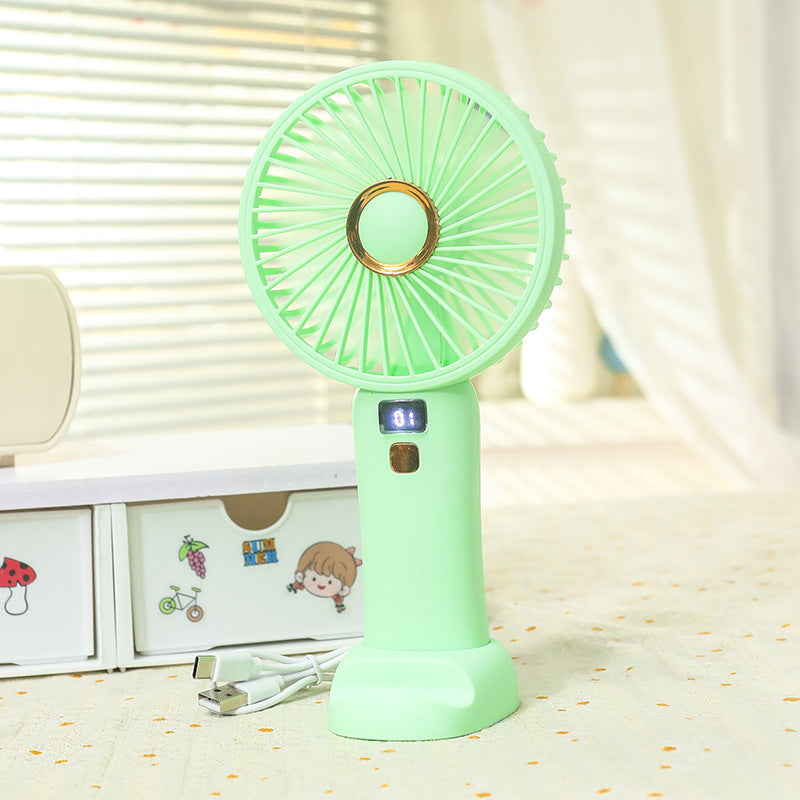 Ladies Portable USB Handheld Fan with Digital Speed Control Stornfield