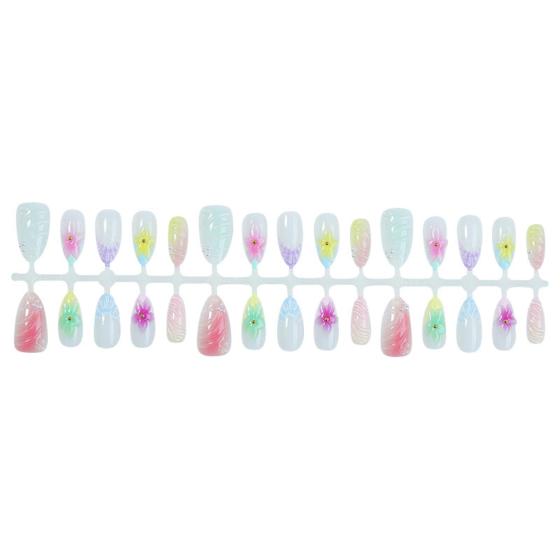Decorative Floral Nail Art Press-On Set Stornfield