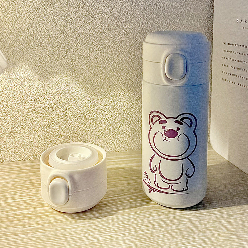 Women's Insulated Drinking Bottle with Secure Screw Cap and Elegant Flower Design Stornfield