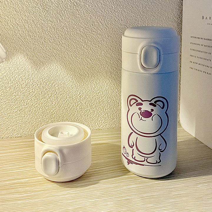 Women's Insulated Drinking Bottle with Secure Screw Cap and Elegant Flower Design Stornfield