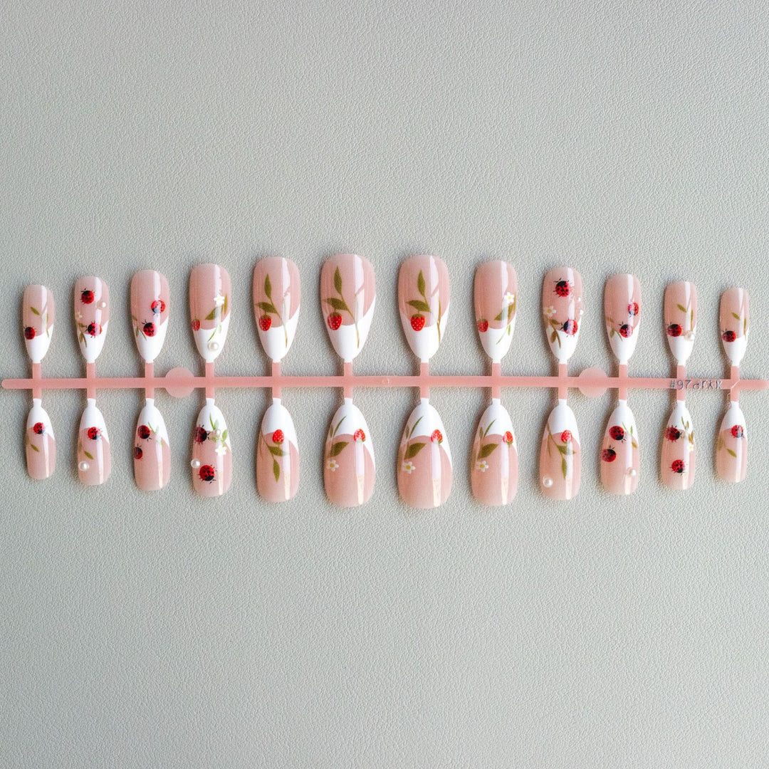 Artistic Ladybug Nail Art