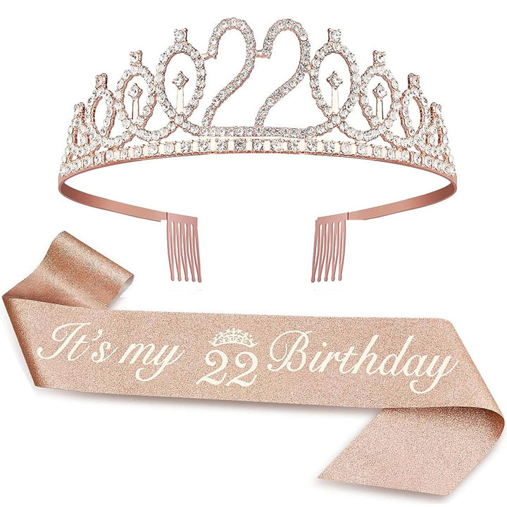 Ladies Crystal Princess Crown with 30 & Fabulous lettering Stornfield