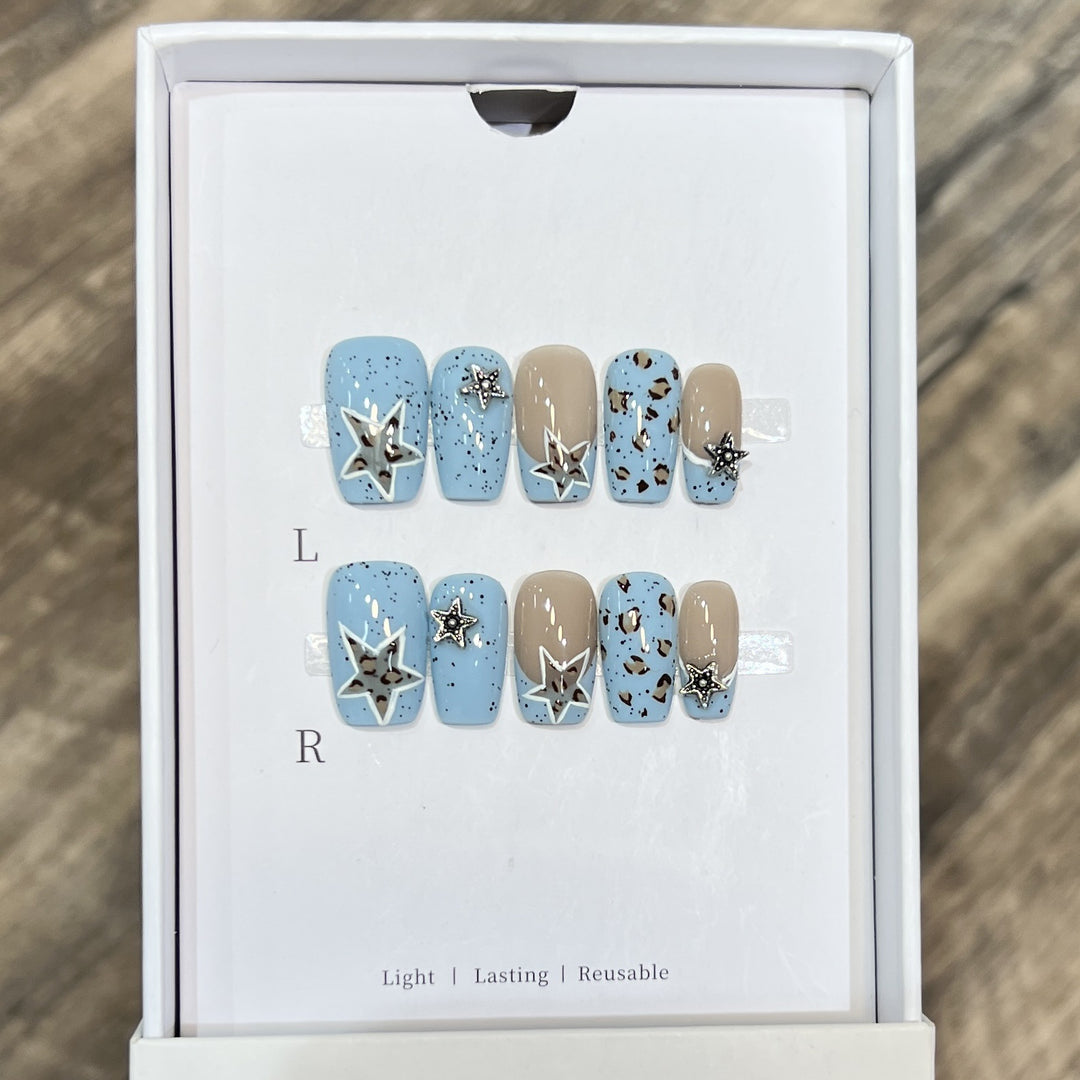 Decorative Floral Stiletto Press-On Nail Set Stornfield