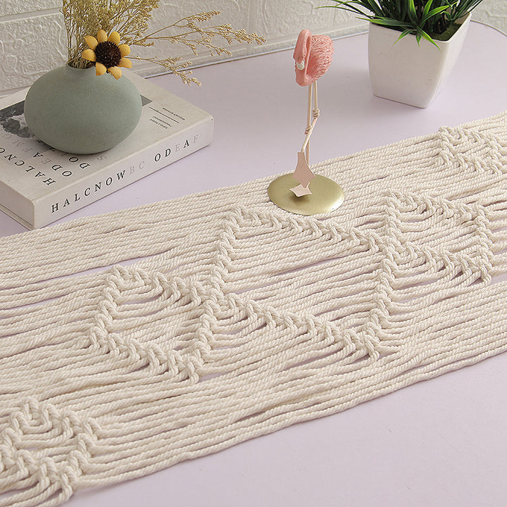 Bohemian Woven Macrame Table Runner Stornfield