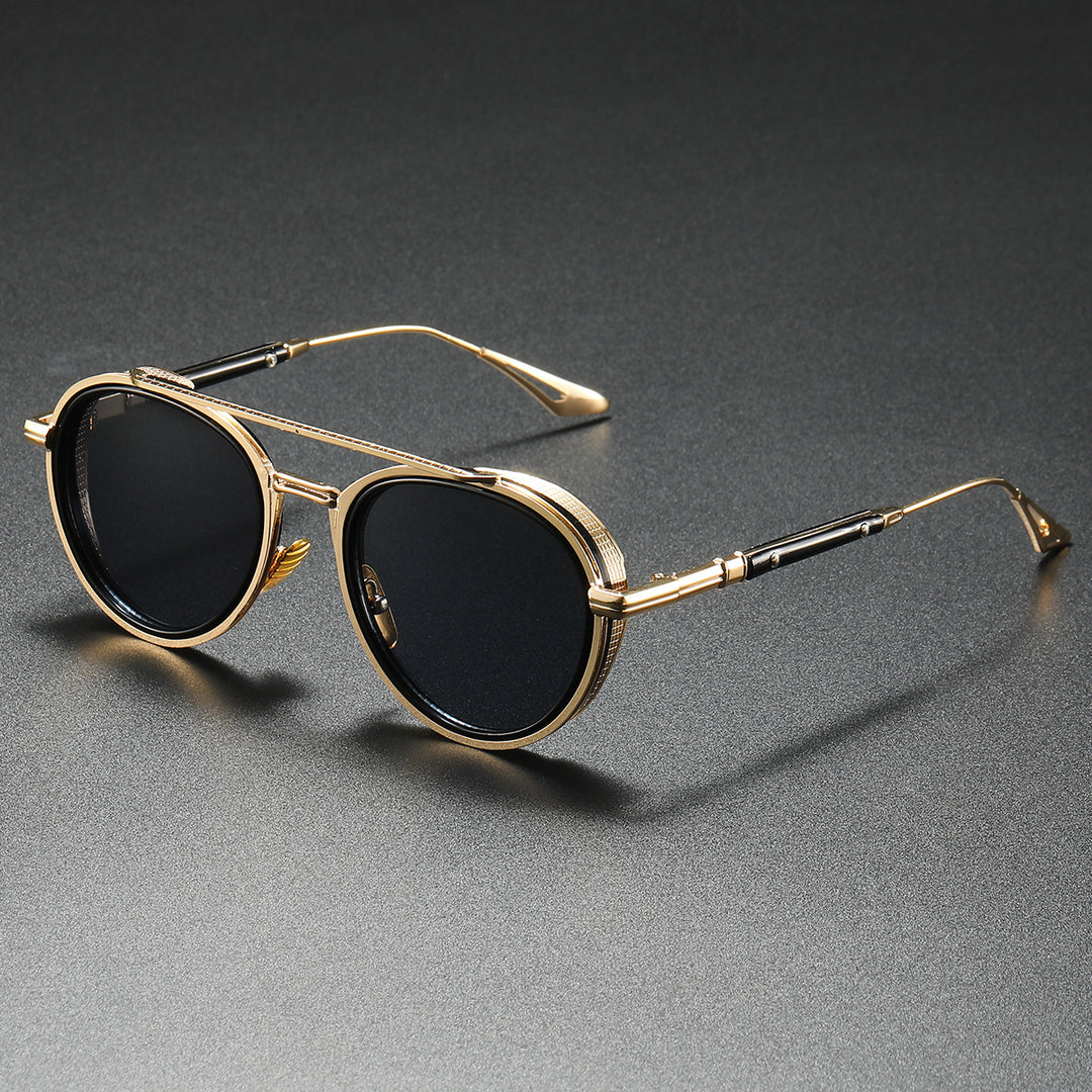 Women's Designer Sunglasses with Luxurious Metal Frame and Retro Accents Stornfield