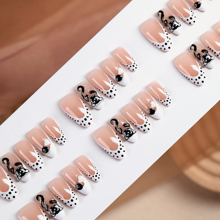 Artistic Themed Cat Design Press-On Nails Stornfield