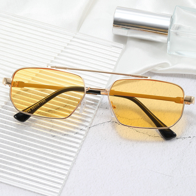 Women's fashionable geometric glasses with lightweight metal frame Stornfield