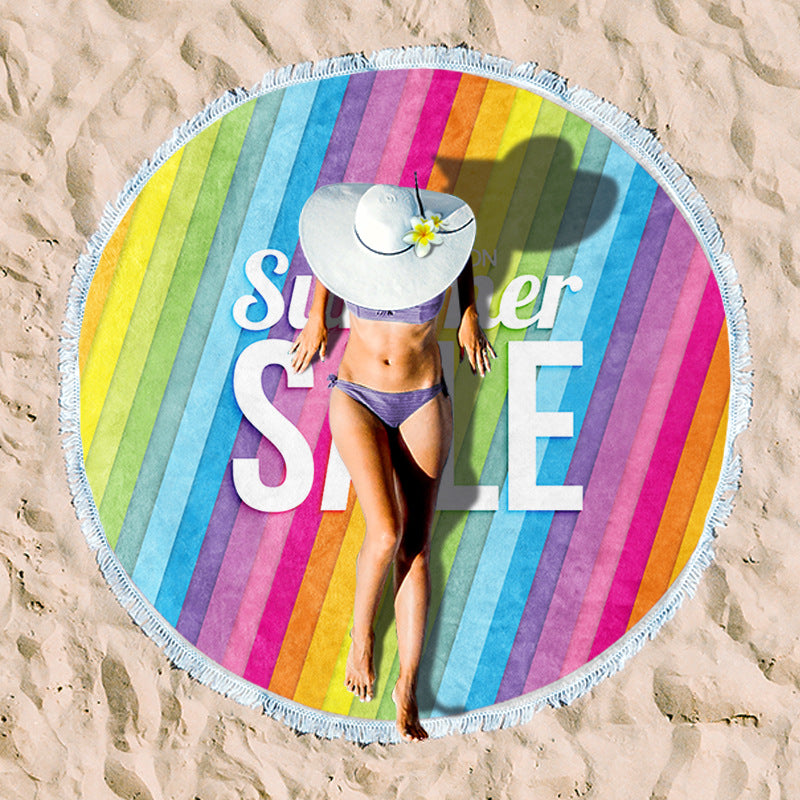 Rundstrand towel with unique sunset design Stornfield