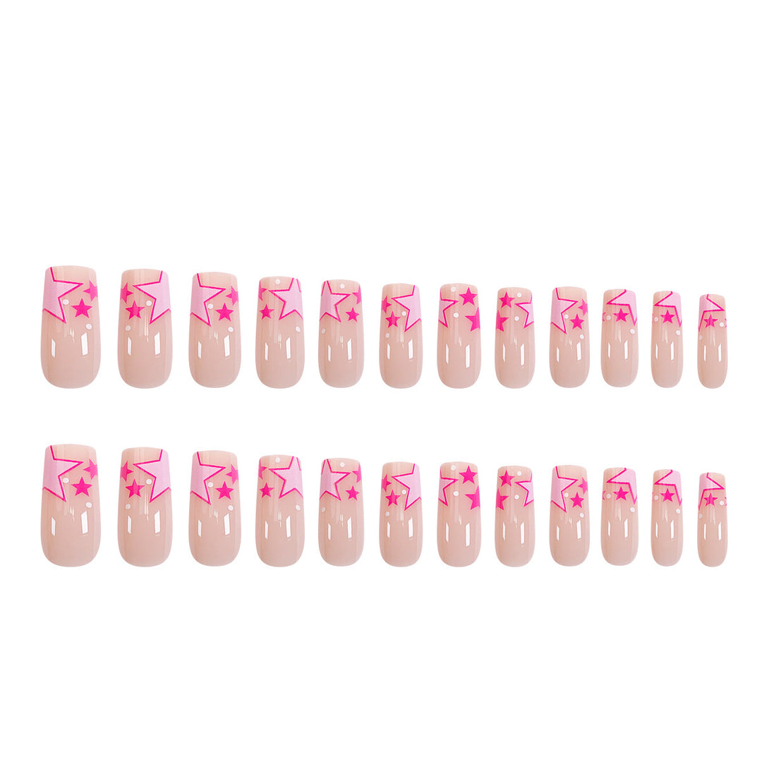 Artful nail art with neon colored stars Stornfield