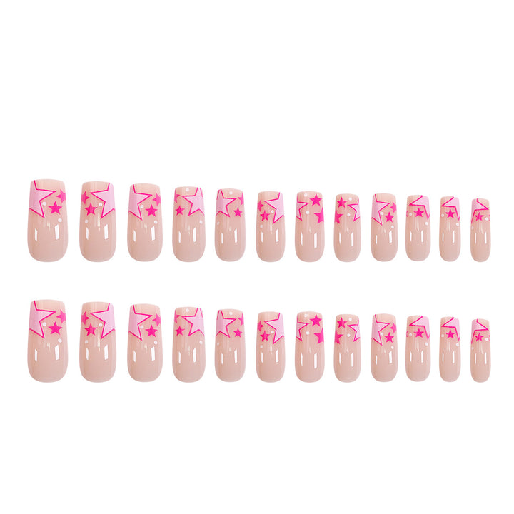 Artful nail art with neon colored stars Stornfield
