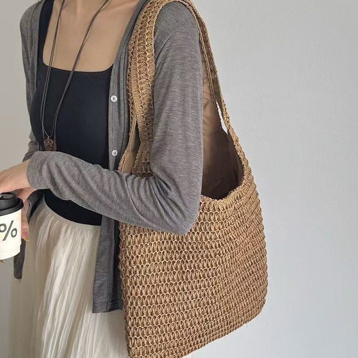 Shoulder bag made of robust woven natural material Stornfield