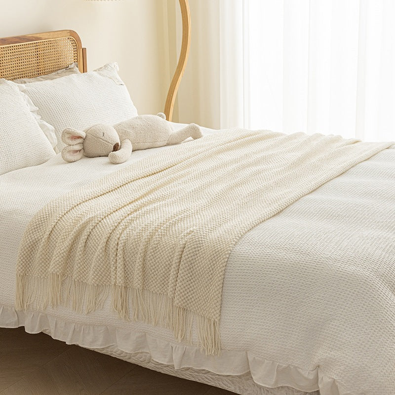 Textured Knit Throw Blanket