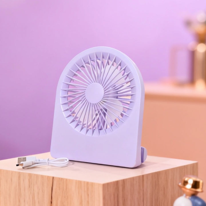 Ladies Compact Table Fan with USB Connection and Quiet Operating Modes Stornfield