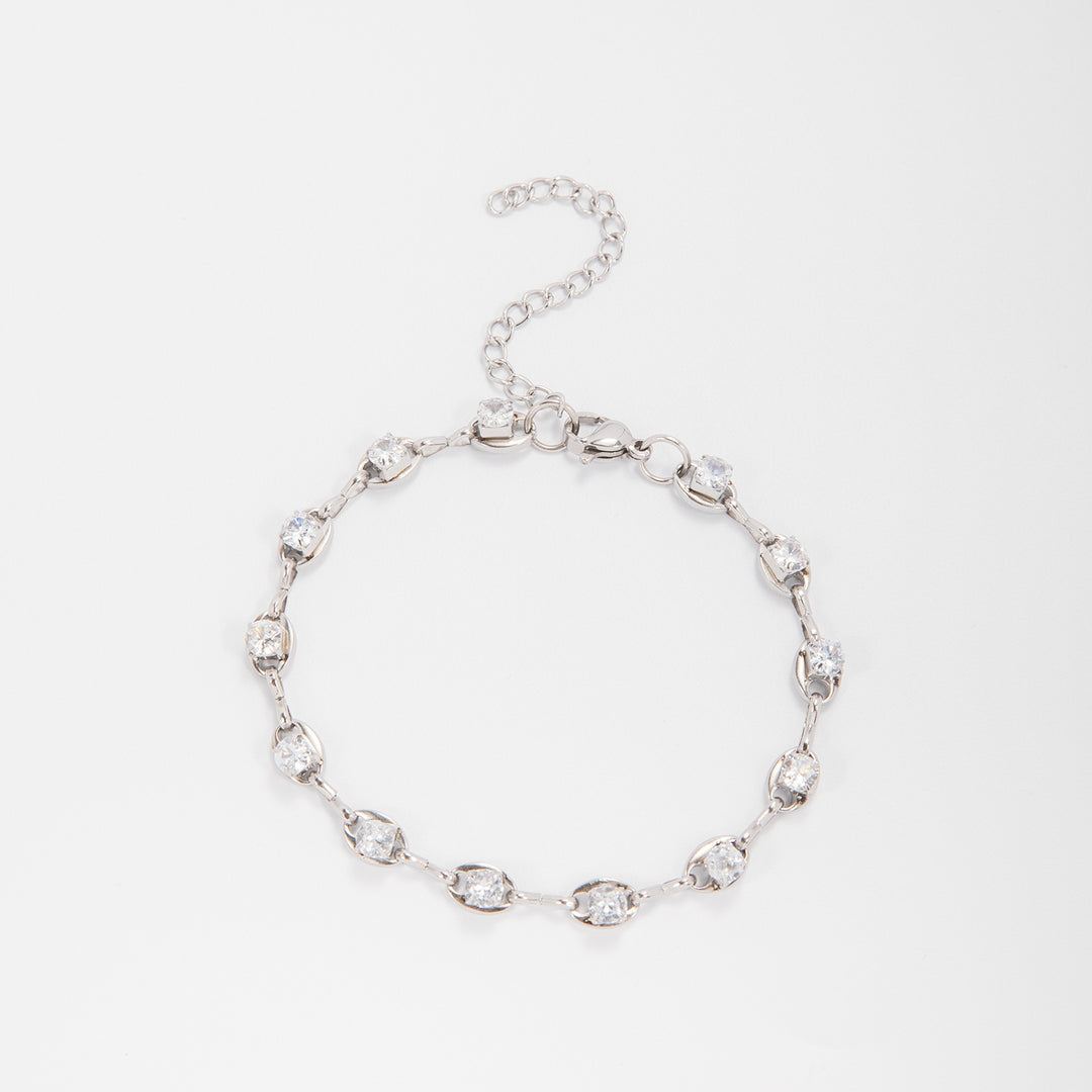 Elegant Gemstone Accent Link Bracelet Stornfield