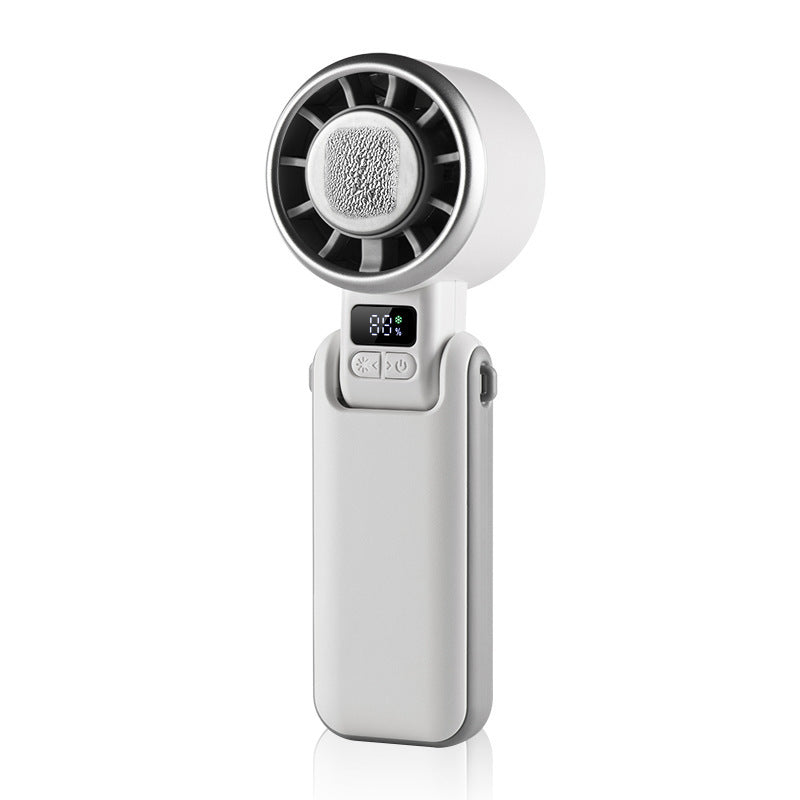 Women Portable Handheld Fan with LCD Display and Variable Speed Control Stornfield