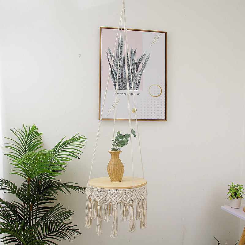 Macrame Hanging Plant Holder with Decorative Fringe Stornfield