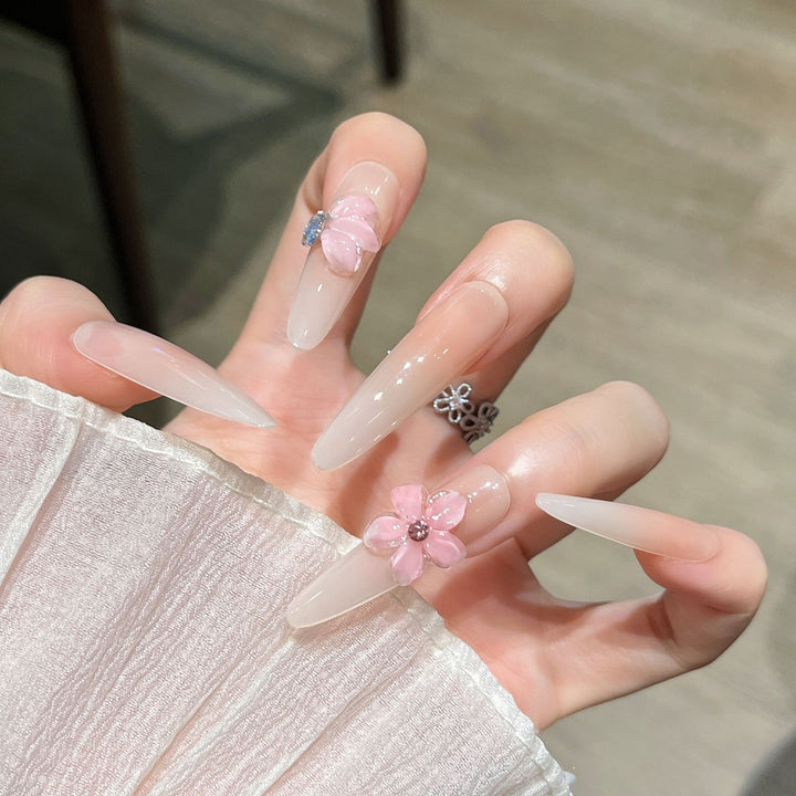 Floral-Design Press-On Nail Extensions Stornfield
