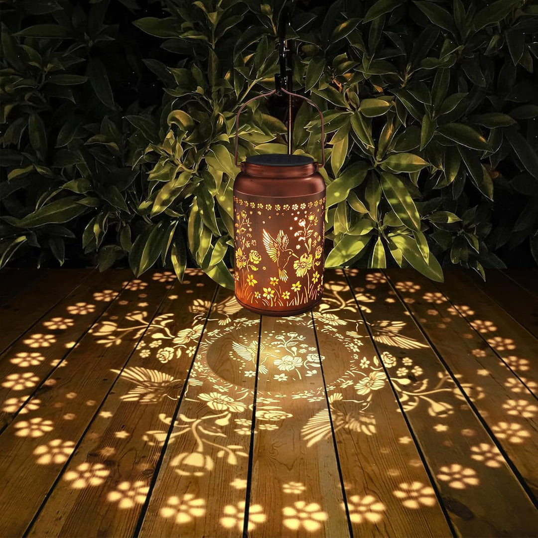 Intricate Metal Shadow Projection Table Lamp With Rechargeable LED Stornfield