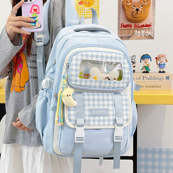 Versatile Checkered Patterned Backpack Stornfield