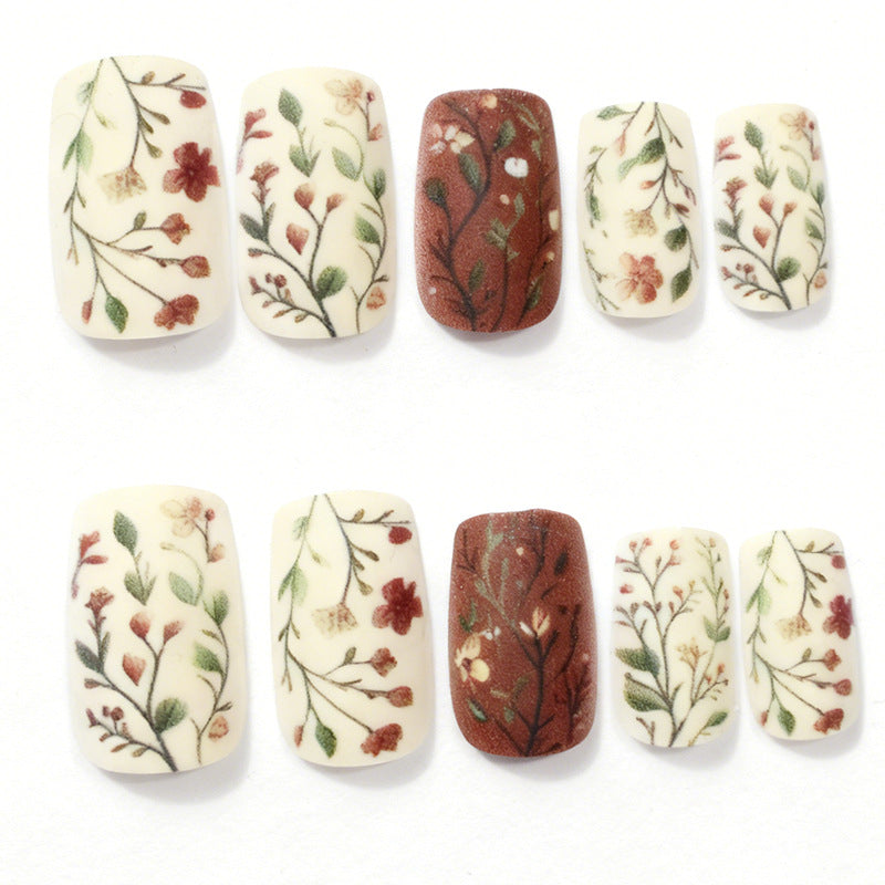 Floral Design Acrylic Nail Art Stornfield
