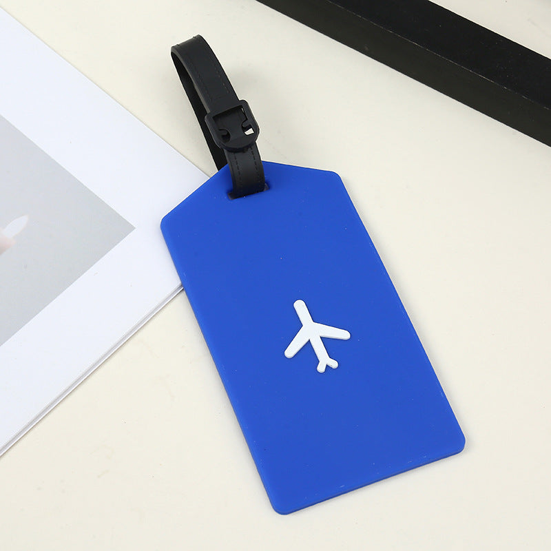 silicone travel luggage tag world map airplane design with adjustable strap Stornfield