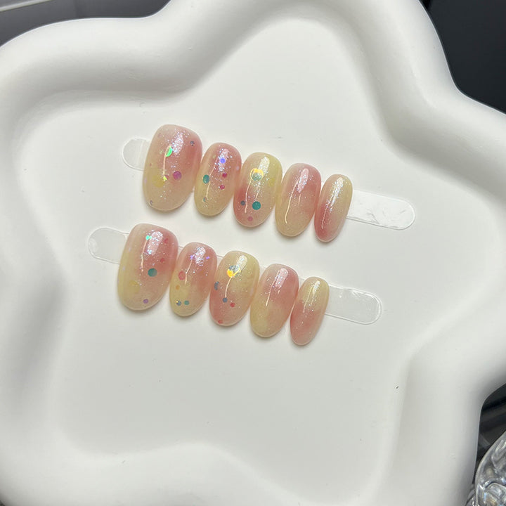 Sparkling Glitter Press-On Nail Set