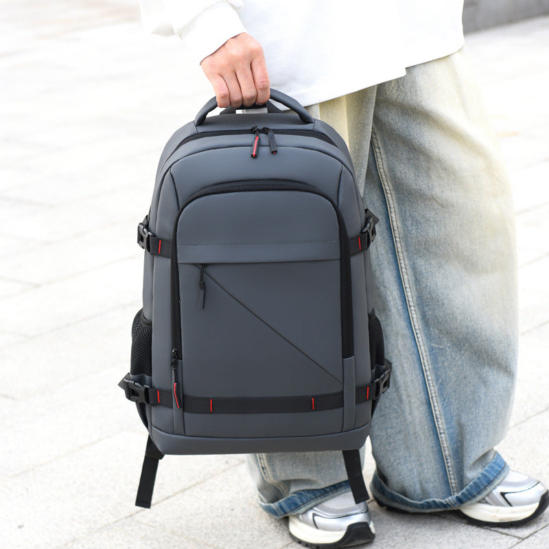 Backpack with ergonomic carrying system and multifunctional compartments Stornfield