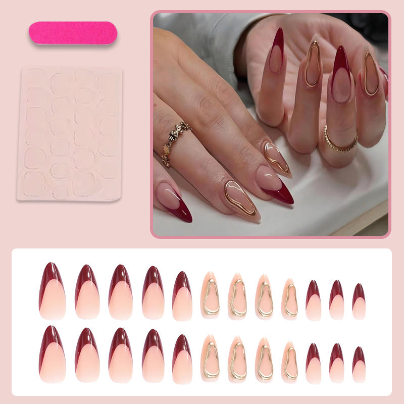 Nail set with elegant lace design Stornfield