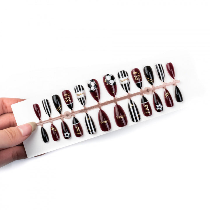 Soccer-Themed Press-On Nails
