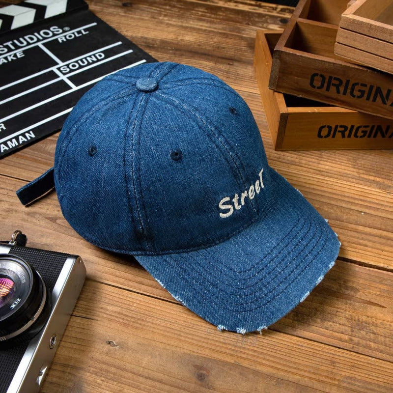 Women's Distressed Denim Baseball Cap Stornfield 1784084141