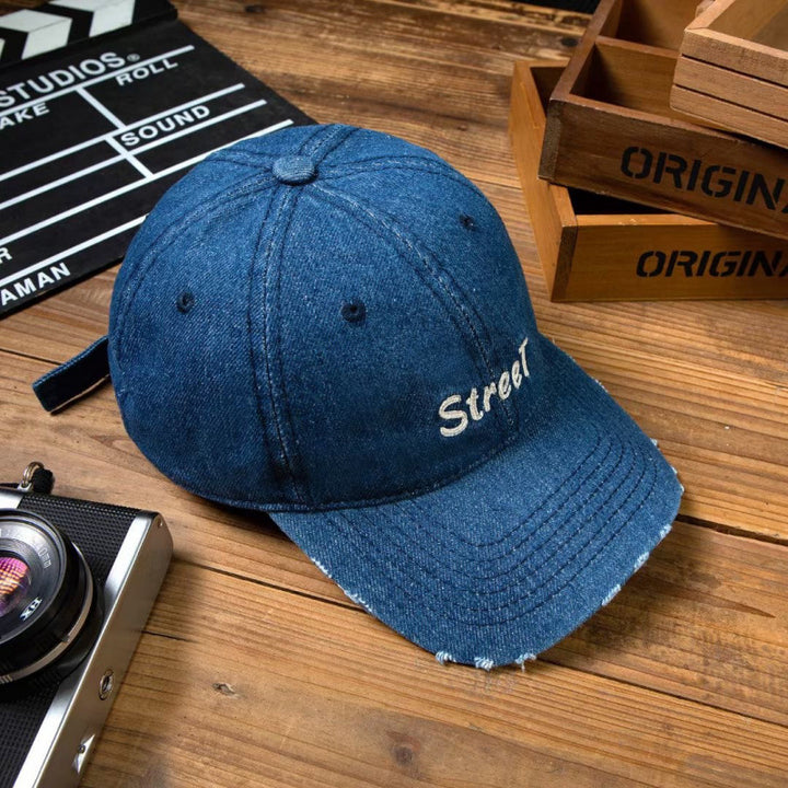 Women's Distressed Denim Baseball Cap Stornfield 1784084141