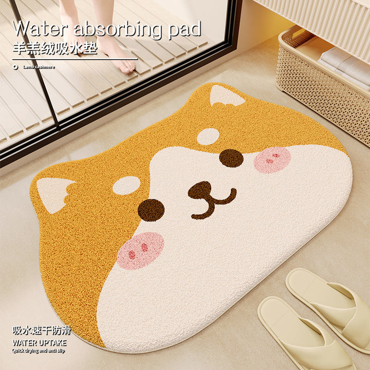 Cute Croissant-Shaped Bath Mat