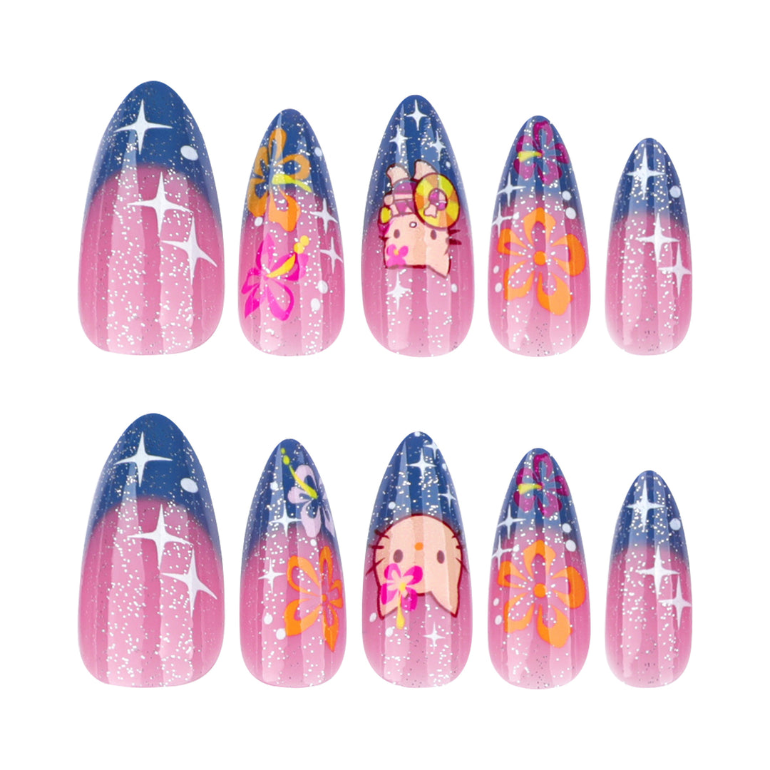 Artistic stiletto nails with playful design Stornfield