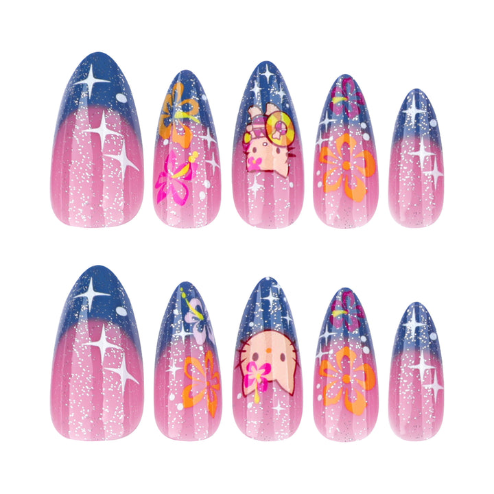 Artistic stiletto nails with playful design Stornfield