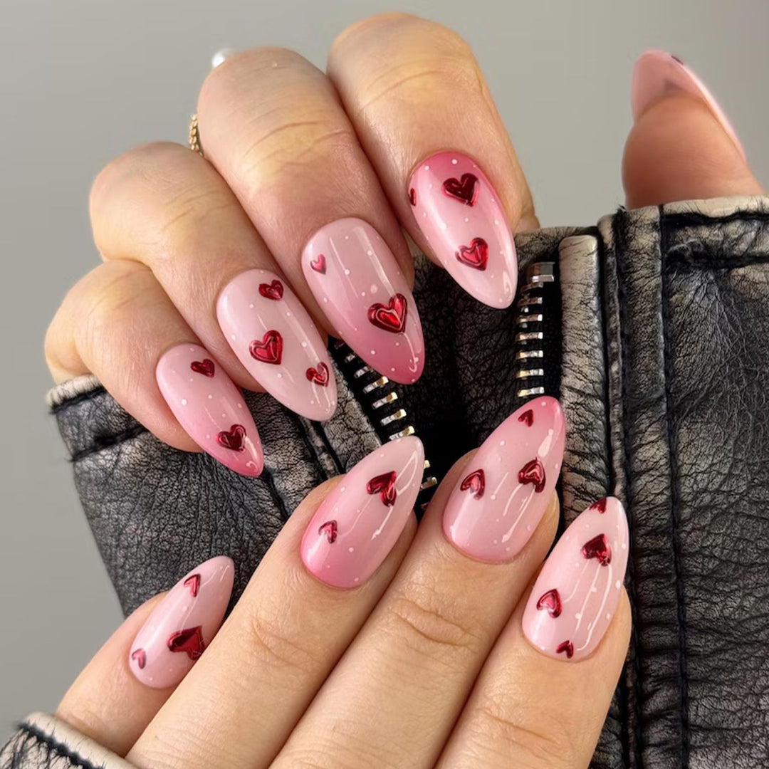 Decorative Heart Nail Enhancements Stornfield