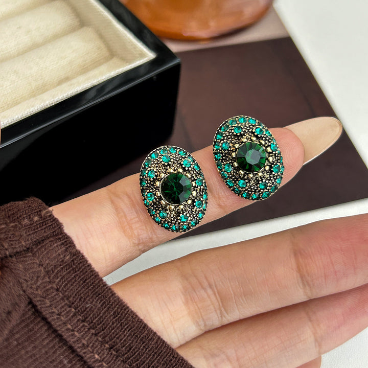 Sparkling stud earrings with intricate details Stornfield