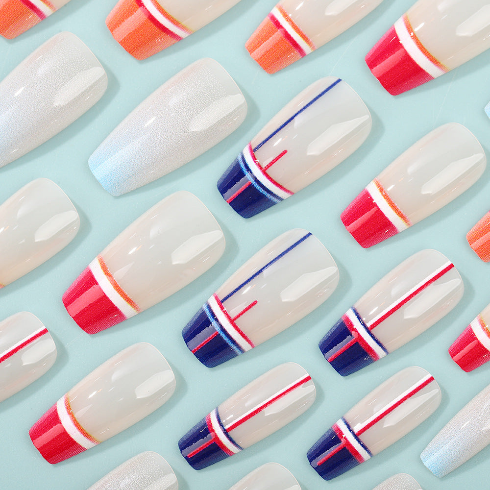 Artificial Nail Set in Modern Gradient Design Stornfield