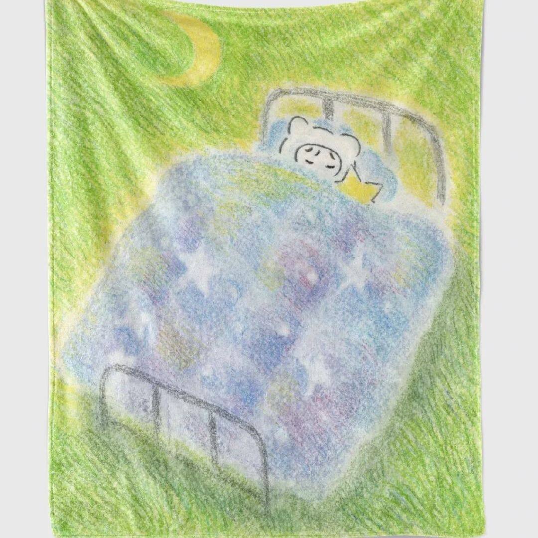 Playful Illustrated Fleece Blanket