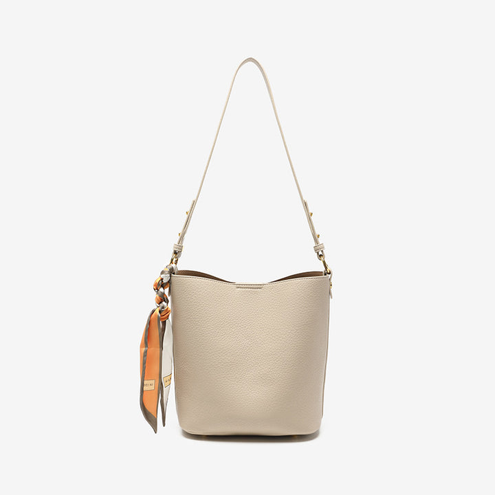 Textured Leather Bucket Bag Stornfield