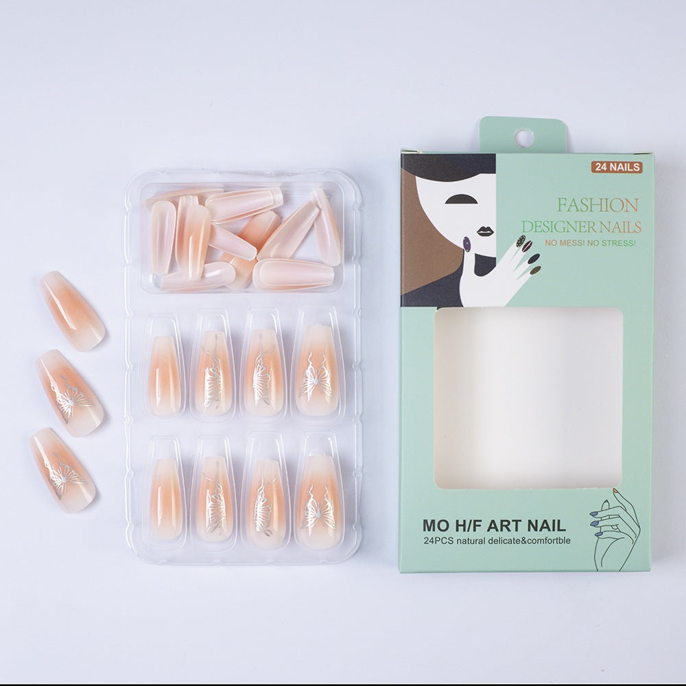 Artifical nails with elegant butterfly design Stornfield