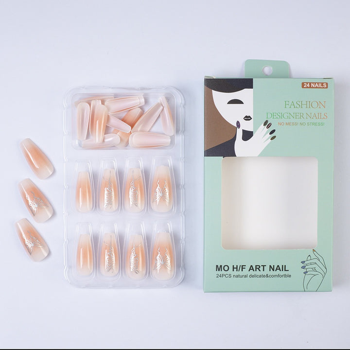 Artifical nails with elegant butterfly design Stornfield