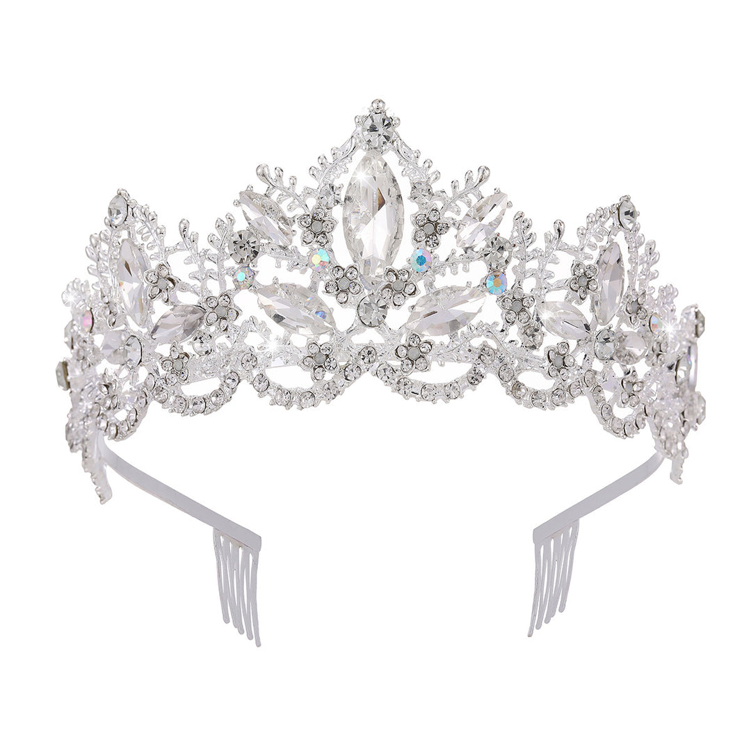 Ladies Glamorous Tiara with Sparkling Crystal Decorations Stornfield