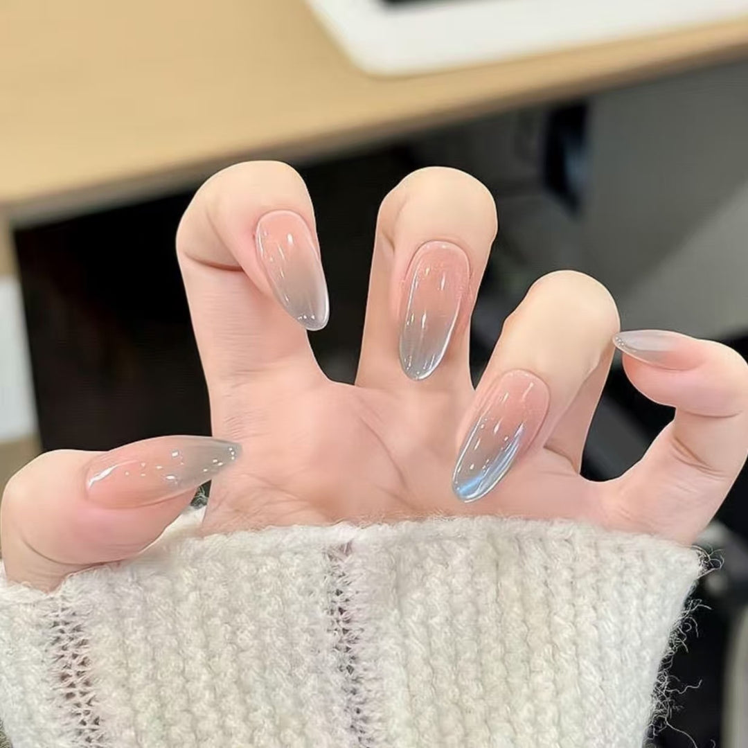 Elegant Almond-Shaped Nail Extensions