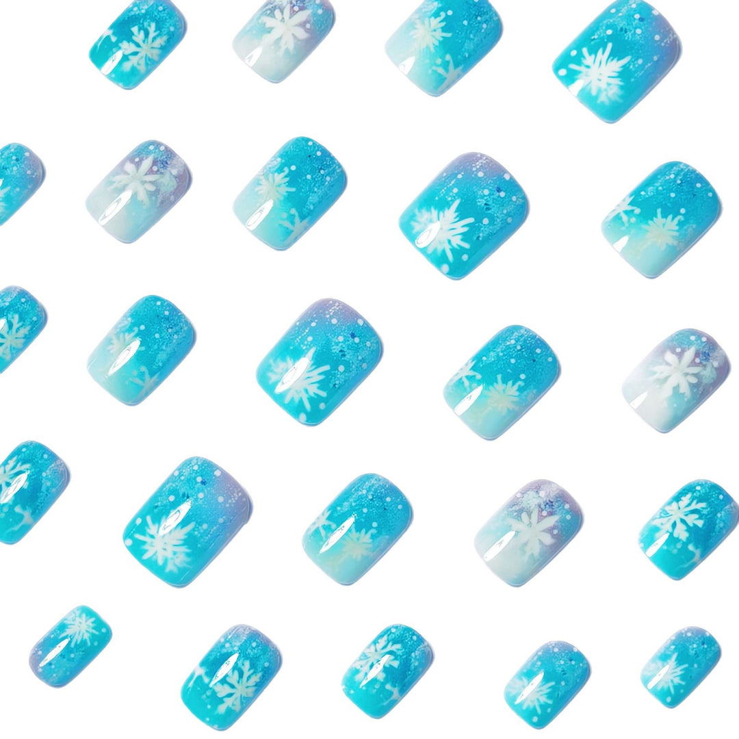 Artificial nails with winter snowflake design Stornfield
