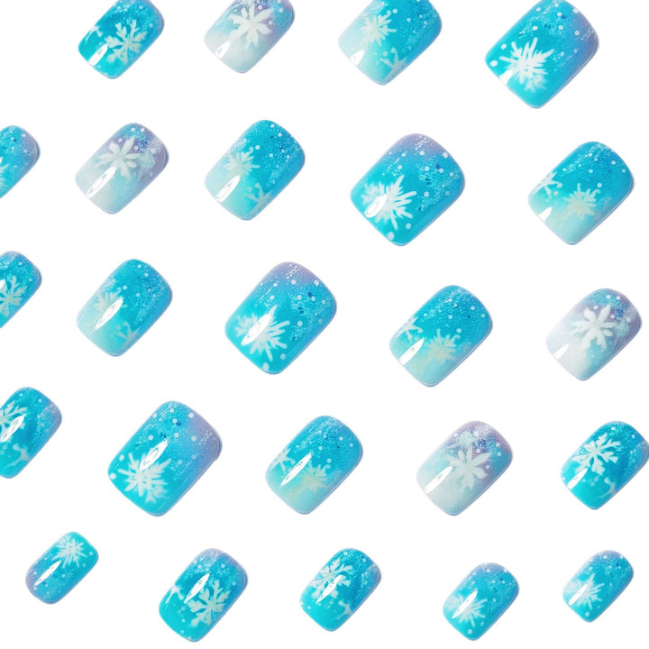 Artificial nails with winter snowflake design Stornfield