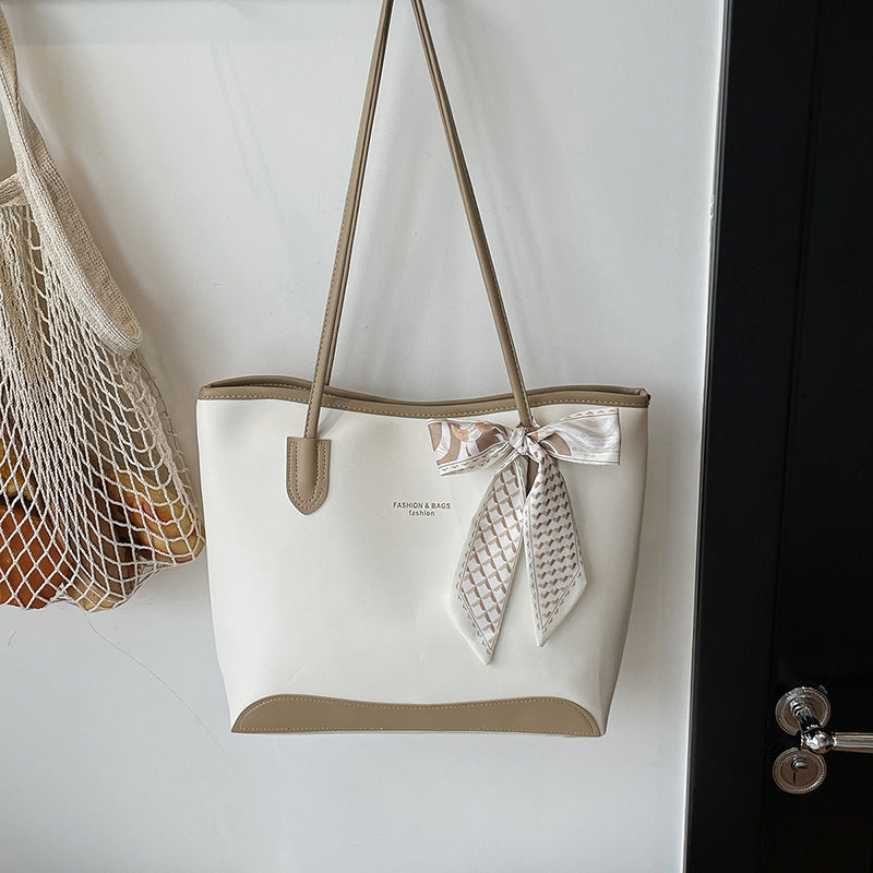 Elegant Bow-Accent Tote Bag