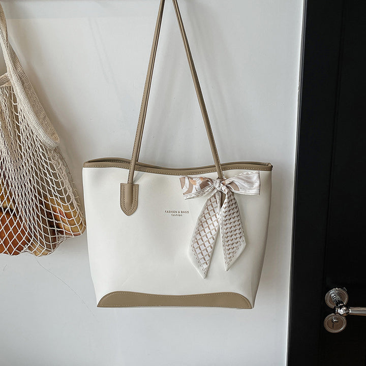 Elegant Bow-Accent Tote Bag