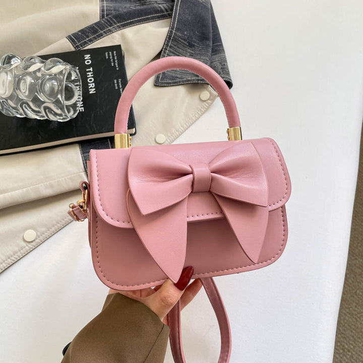 Bow-Accent Structured Handbag