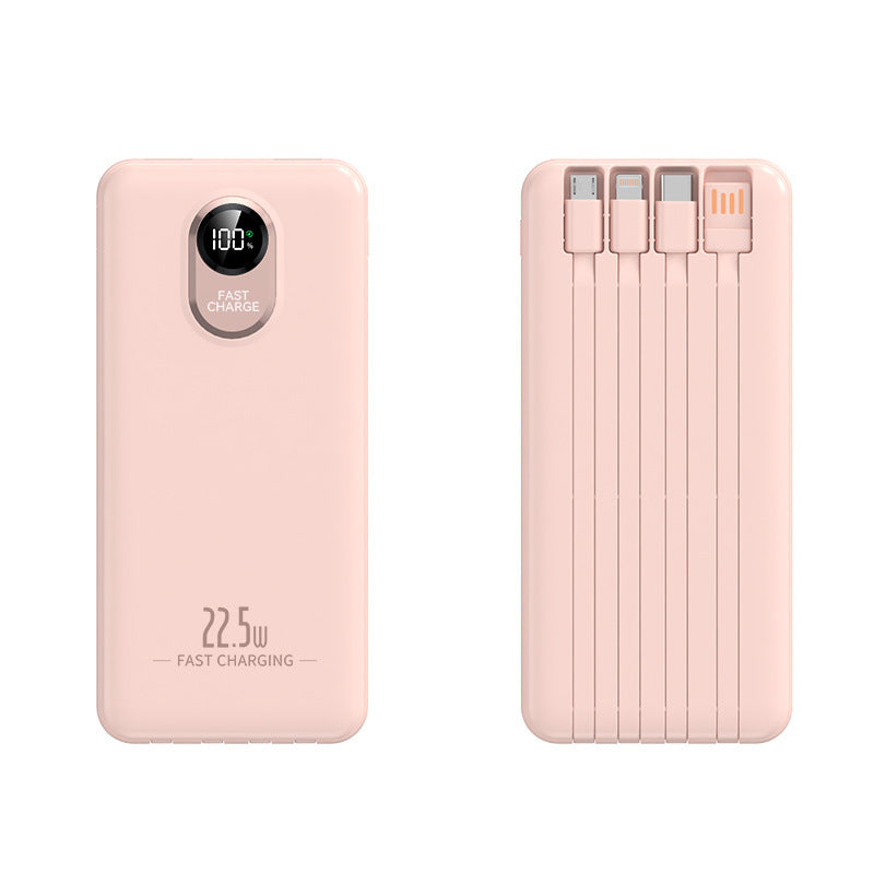 Portable power bank with 22.5 W fast charging function and integrated cables Stornfield