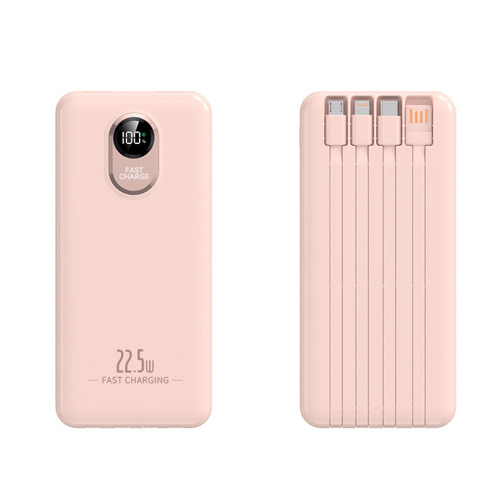 Portable power bank with 22.5 W fast charging function and integrated cables Stornfield